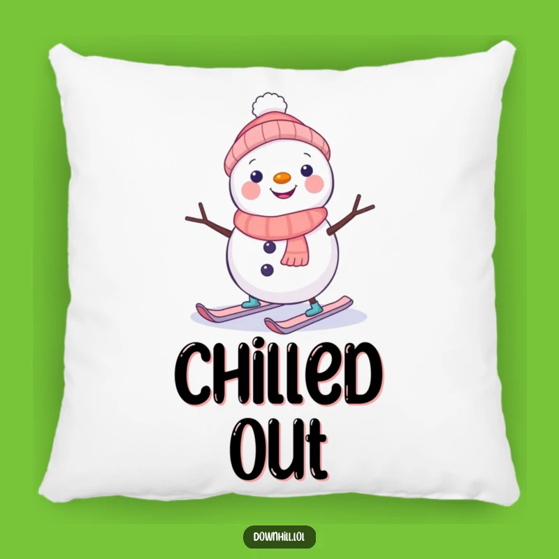Funny Snowman Skier Pillow - Soft Wobbling Character for Comfy Laughs