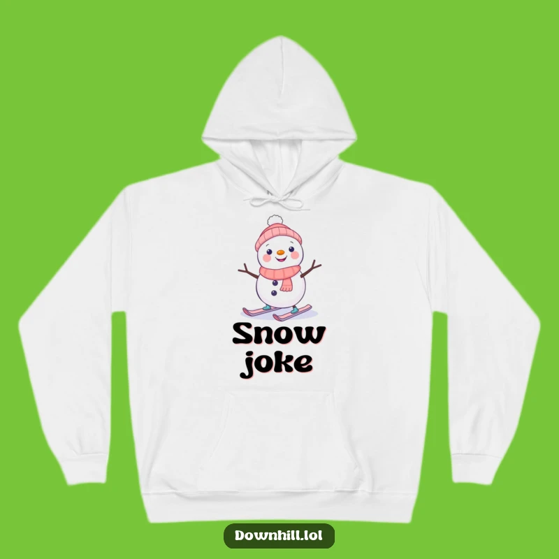 Funny Snowman Skier Hoodie - Cozy Wobbling Character for Winter Snuggles
