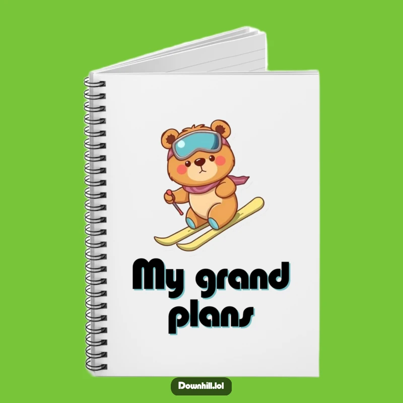 Funny Bear Skier Notebook - Jot Down Ideas with Brave Spirit
